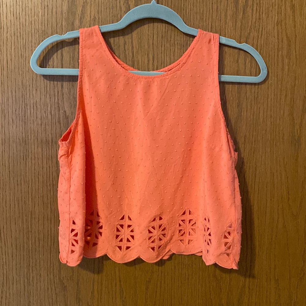 Coral Popcorn Tank Top